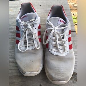 Size 8.5 Mens  Adidas Lite Racer 3.0 - Red And White - Classic Style